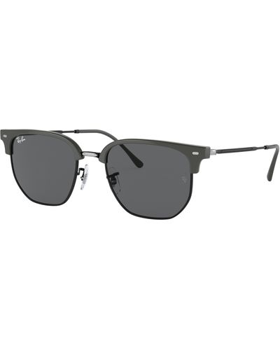 Ray-Ban New Clubmaster Sunglasses Black Frame Gray Lenses 55-20