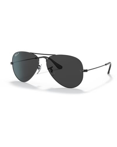 Ray-Ban Aviator Total Sunglasses Frame Lenses Polarized - Black