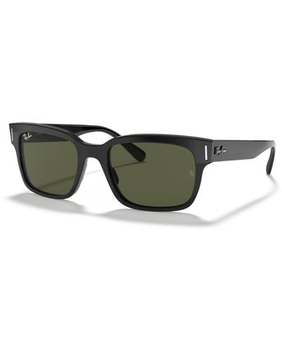 Ray-Ban Jeffrey Sunglasses Frame Green Lenses - Black