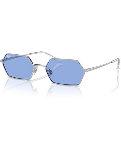 Ray-Ban Yevi bio-based gafas de sol montura azul lentes - Negro
