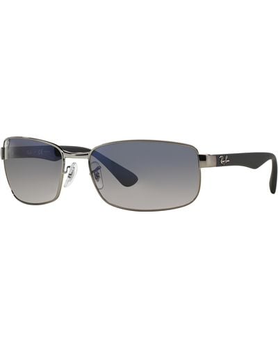 Ray-Ban Sunglasses Man Rb3478 - Gunmetal Frame Blue Lenses Polarized 60-17 - Black