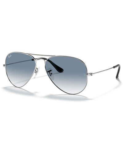 Ray-Ban Aviator Gradient Sunglasses Frame Blue Lenses - Black