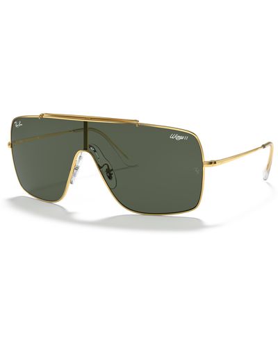 Ray-Ban Sunglasses Man Wings Ii - Gold Frame Green Lenses 01-35 - Multicolor