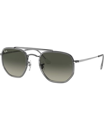 Ray-Ban Sunglasses Unisex Marshal Ii - Gunmetal Frame Grey Lenses 52-23 - Multicolour