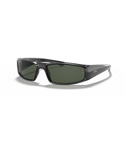 Ray-Ban Rb4335 Sunglasses Black Frame Green Lenses 58-17