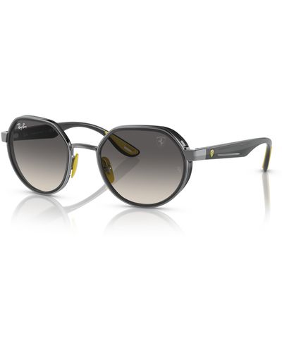 Ray-Ban Sunglasses Unisex Rb3703m Scuderia Ferrari Collection - Gray Frame Gray Lenses 51-21 - Black