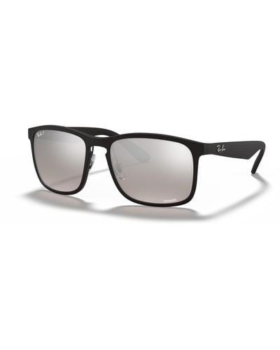 Ray-Ban Rb4264 Chromance Sunglasses Frame Silver Lenses Polarized - Black