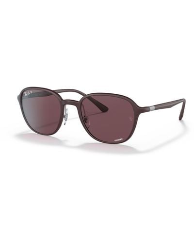 Ray-Ban Sunglasses Unisex Rb4341ch Chromance - Violet Frame Violet Lenses Polarized 51-20 - Black