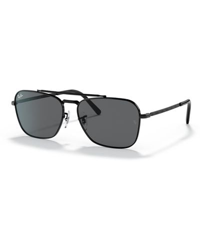 Ray-Ban New Caravan Sunglasses Black Frame Gray Lenses 58-15
