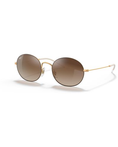 Ray-Ban Beat Zonnebrillen Goud Montuur Groen Glazen 53-20 - Zwart