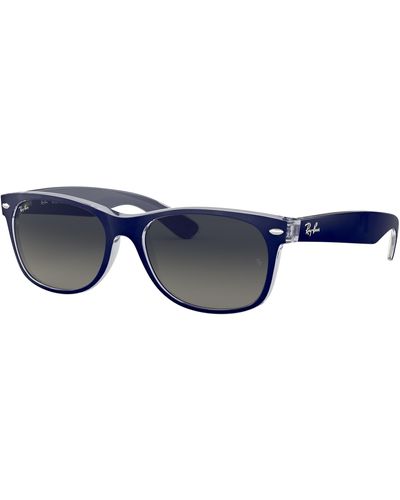 Ray-Ban New Wayfarer Colour Mix Sunglasses Frame Grey Lenses - Blue