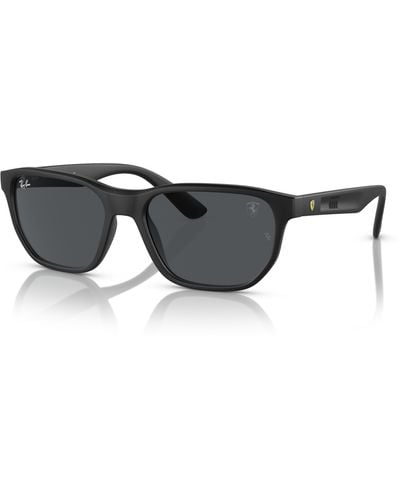Ray-Ban Scuderia Ferrari Dark Green Irregular Sunglasses Rb4404m F68371 57 - Black