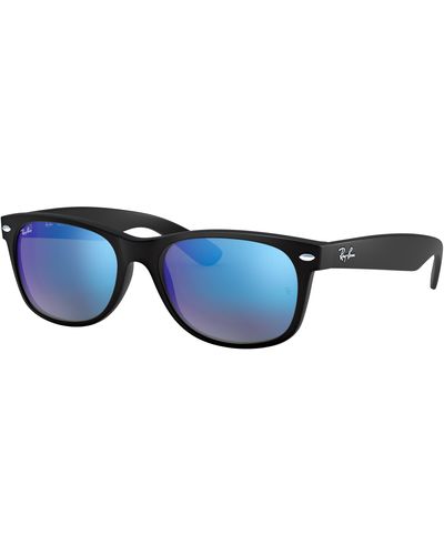 Ray-Ban New Wayfarer Flash Sunglasses Frame Blue Lenses