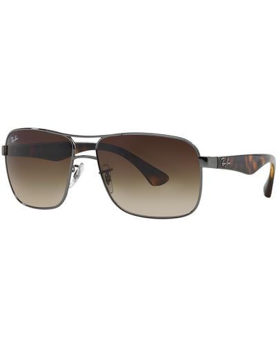 Ray-Ban Sunglasses Man Rb3516 - Tortoise Frame Brown Lenses 59-15 - Black