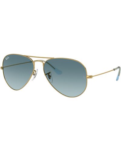Ray-Ban Aviator gradient gafas de sol montura azul lentes - Negro
