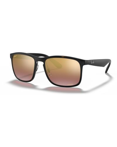 Ray-Ban Rb4264 Chromance Zonnebrillen Schildpad Montuur Violet Glazen Gepolariseerd 58-18 - Meerkleurig