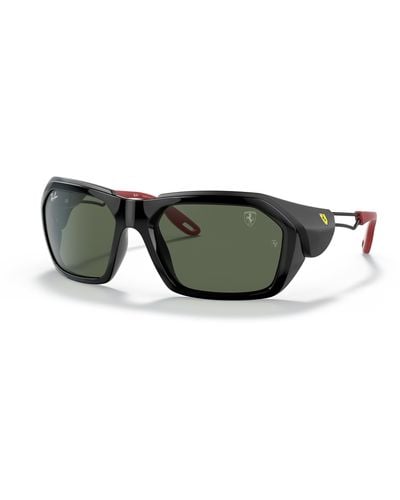 Ray-Ban Sunglasses Unisex Rb4367m Scuderia Ferrari Collection - Black Frame Green Lenses 59-19