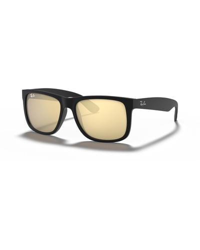 Ray-Ban Rb4165f Justin Low Bridge Fit Rectangular Sunglasses - Black