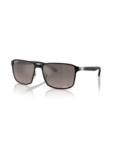 Ray-Ban Rb3721ch chromance lunettes de soleil monture verres gris polarisé - Noir