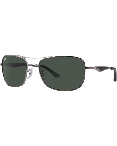 Ray-Ban CARAVAN Gafas de sol Gunmetal Montura Verde Lentes 55-15 - Negro