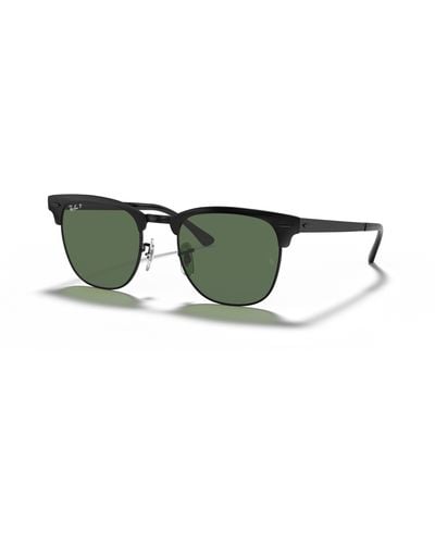 Ray-Ban Clubmaster metal lunettes de soleil monture verres vert polarisé
