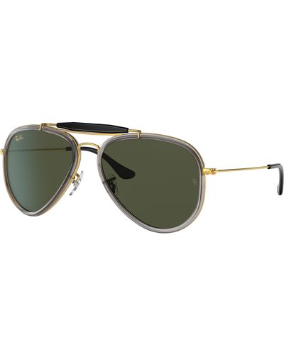 Ray-Ban Outdoorsman Sunglasses Frame Green Lenses - Black