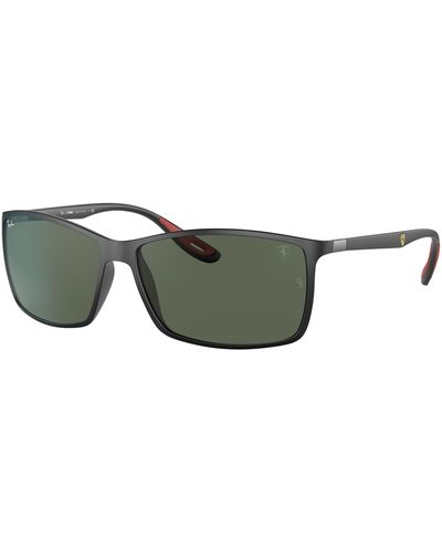 Ray-Ban Sunglasses Unisex Rb4179m Scuderia Ferrari Collection - Black Frame Green Lenses 60-13