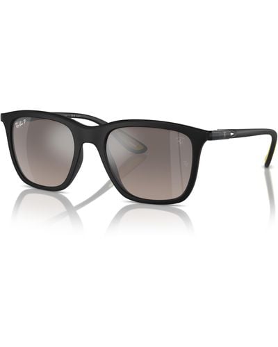Ray-Ban Scuderia ferrari sainz special edition 2024 gafas de sol montura plateado lentes polarizados - Negro