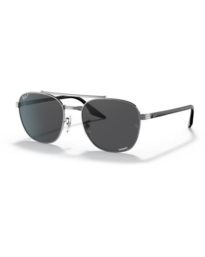 Ray-Ban Rb3688 Sunglasses Black Frame Gray Lenses 55-19