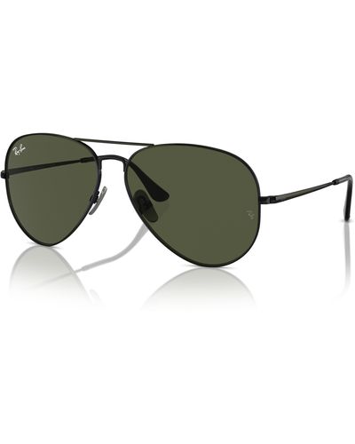 Ray-Ban Aviator titanium lunettes de soleil monture verres vert