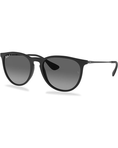 Ray-Ban Erika Colour Mix Sunglasses Frame Grey Lenses Polarized - Black