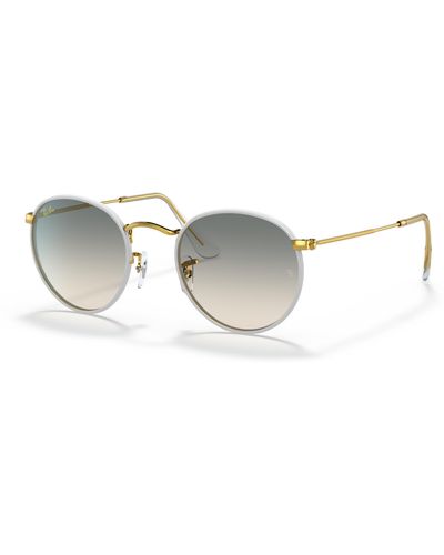 Ray-Ban Round Metal Full Colour Legend Sunglasses Frame Grey Lenses - Black