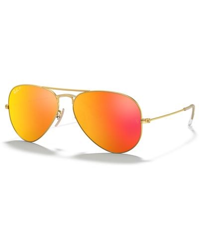 Ray-Ban Aviator Gradient Sunglasses Frame Brown Lenses Polarized - Black