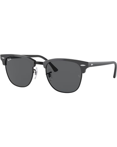 Ray-Ban Sunglasses Unisex Clubmaster Classic - Grey Frame Grey Lenses 49-21 - Black