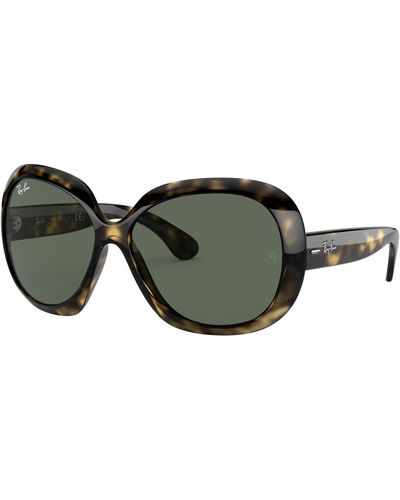 Ray-Ban Sunglasses Woman Jackie Ohh Ii - Light Havana Frame Green Lenses 60-14 - Multicolour