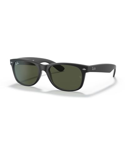 Ray-Ban New wayfarer classic lunettes de soleil monture verres vert polarisé - Noir