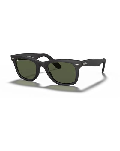 Ray-Ban Original Wayfarer Classic Sunglasses Frame Green Lenses - Black