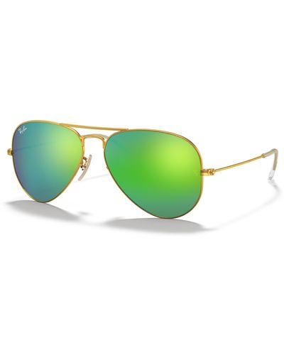 Ray-Ban Aviat flash lenses lunettes de soleil monture verres vert polarisé