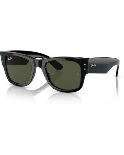 Ray-Ban MEGA WAYFARER Lunettes de soleil Monture Noir Verres Vert polarisé 51-21