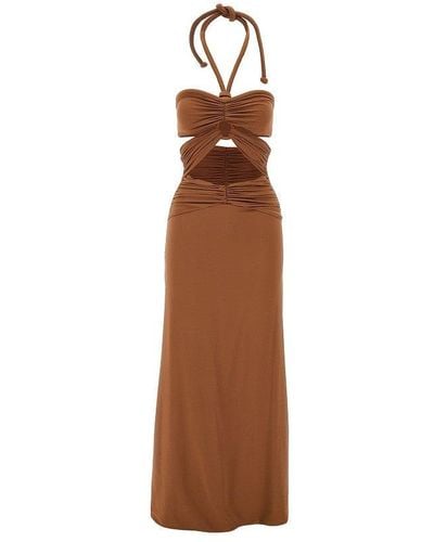 Maygel Coronel 'Migramah' Ankle-Length Dress - Brown
