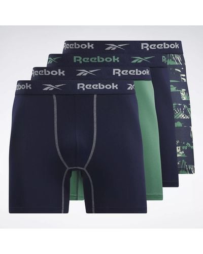 Reebok Performance Boxer Briefs 4 Pack - Blue