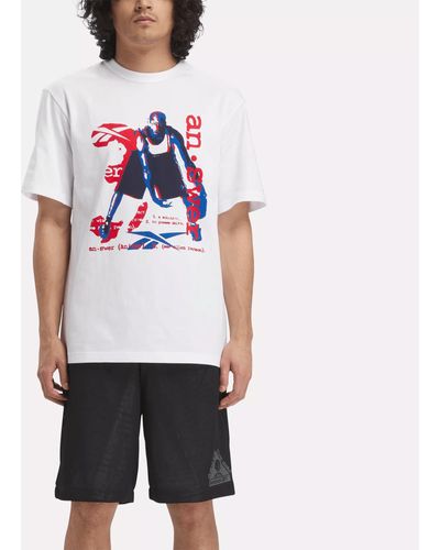 Reebok Basketball Iverson Graphic T-shirt - White