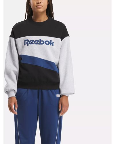 Reebok Classics Basketball Vintage Color Block Crew Sweatshirt - Blue