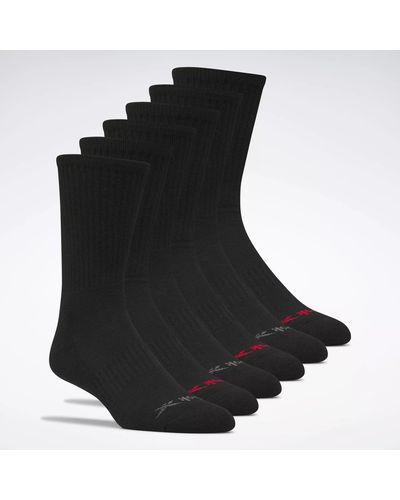 Reebok Basic Crew Socks 6 Pairs - Black
