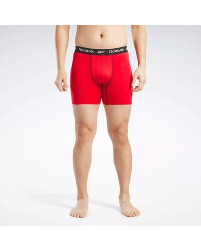 Reebok 4-pack Performance Boxer Briefs - Red