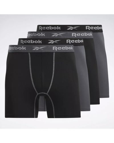 Reebok Performance Boxer Briefs 4 Pack - Black