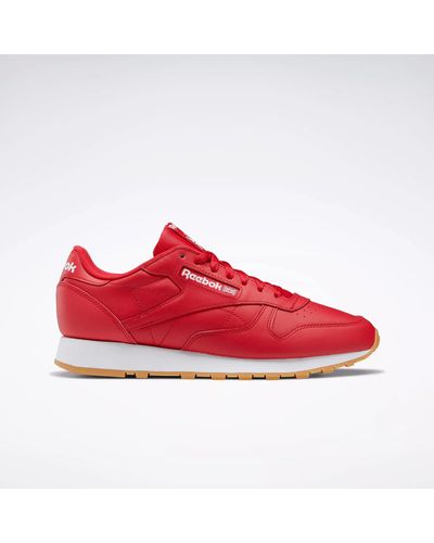 Reebok Unisex Adult Classic Leather Sneaker - Red