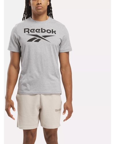Reebok Identity Big Stacked Logo T-shirt - Gray