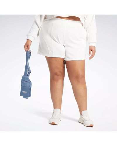 Reebok Classics Varsity High-rise Rib Shorts (plus Size) - White