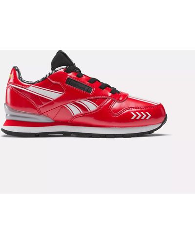 Reebok Hot Wheels Classic Leather Step N Flash Shoes - Red